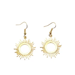 1pair sun Charms earrings for women findings Accessories for jewelry for you hook Size 18x19mm