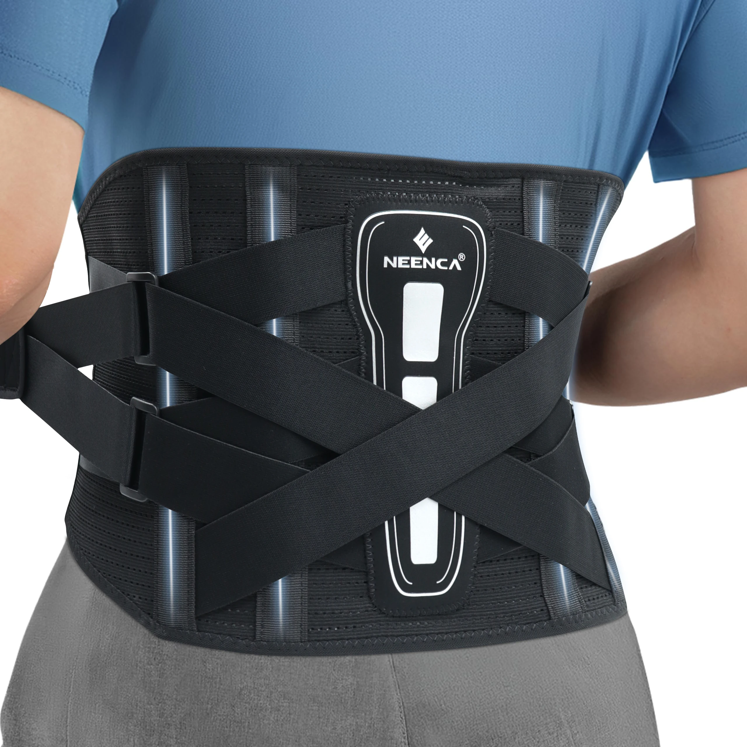 

Back Brace for Lower Back Pain, 7 Stays Ergonomic Lumbar Support Belt for Women Men, Pain Relief from Sciatica, Herniated Disc