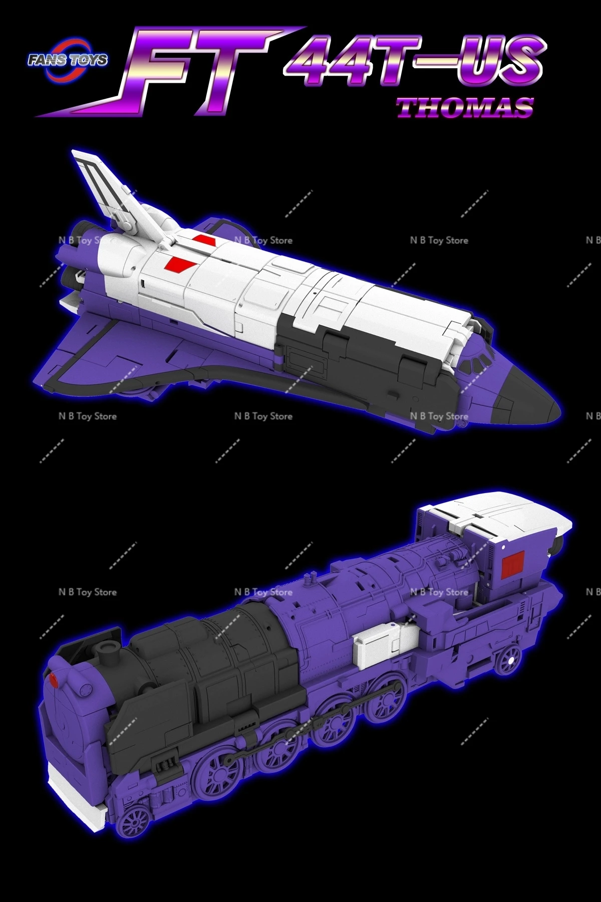 100% ยี่ห้อใหม่ Transformation FansToys FT-44T FT44T US Ver Astrotrain Big Train Action Figure หุ่นยนต์กับกล่อง