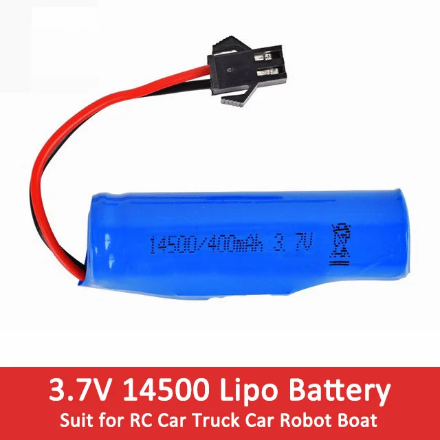 

3,7 В 14500 Lipo Батарея Запасная часть 400 мАч SM-2P Plug Аккумулятор для быстрой зарядки для радиоуправляемого автомобиля Самосвал RC Игрушечный аккумулятор Аксессуар