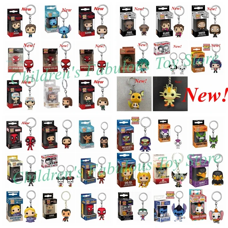 NEW 41 styles FUNKO ED lion SHERA diablo joker VR stitch dumbo skeletor keychains action Collection Model Toys For Children Gift