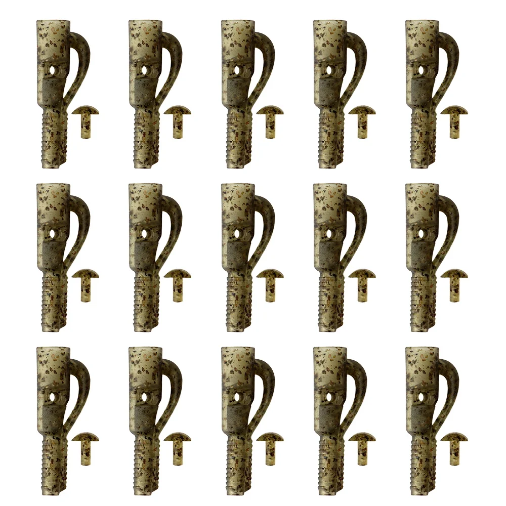 Hirisi AH056-6 15 Stuks Karpervissen Veiligheid Lead Clips Met Pin Professionele Terminal Visgerei voor Karper Rigs Vissen Accessoires