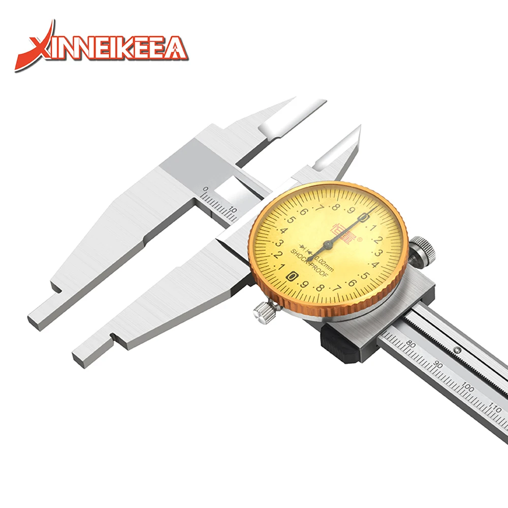 0-300mm Arc-Shaped Inner Measuring Surface Caliper Precision Inner Hole Groove Measuring Tool 0.02mm Pointer With Watch Caliper