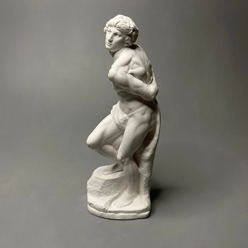 Michelangelo “Rebellious Slave” Plaster Sculpture High-End Niche Creative Desktop Ornaments Art Sketch Teaching Aids Gifts