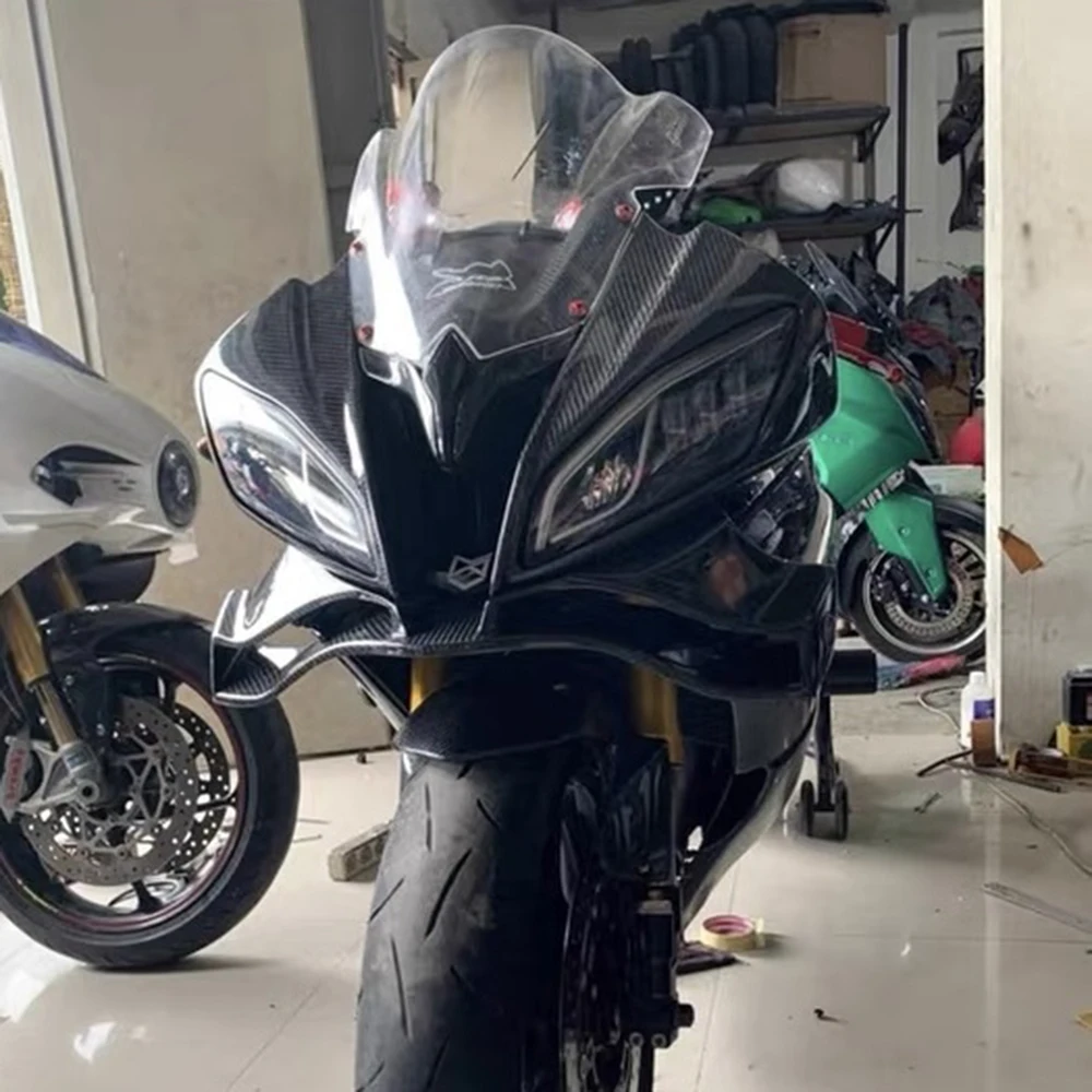 

For Yamaha YZF-R6 YZFR6 2006-2015 motorcycle front aerodynamic fixed wing spoiler windshield wing aileron side wing side winglet