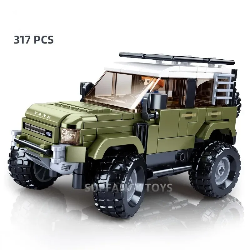 

Sluban 317PCS Hardline off-road vehicle Model Bricks SUV Tank Urban Figures Building Blocks Educational Toys for Children