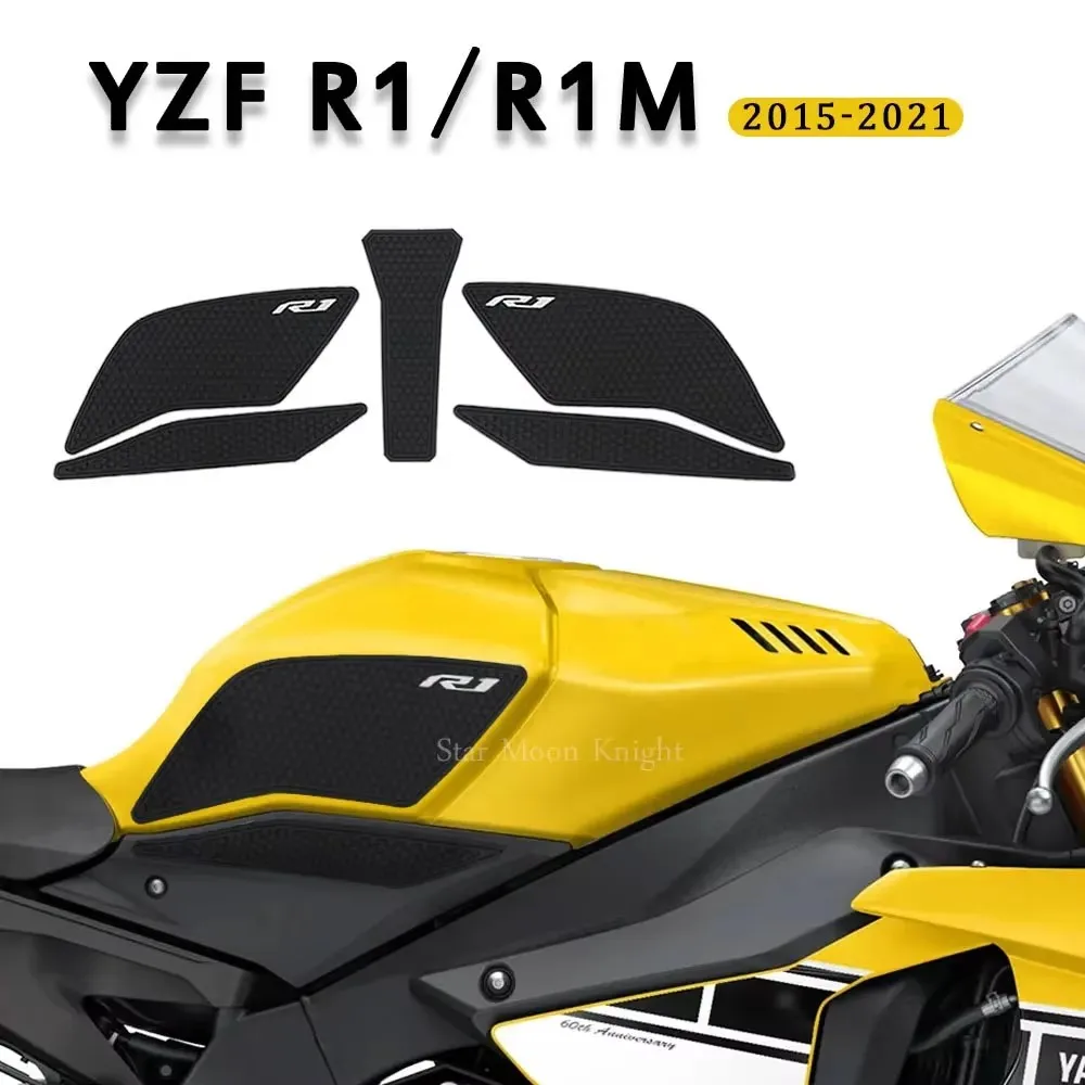 

Motorcycle 3M Tank Pad For Yamaha YZF R1 R1M YZFR1 YZF-R1 2015 - 2021 Side Fuel Tank Pad Protector Stickers Decal Traction Pad