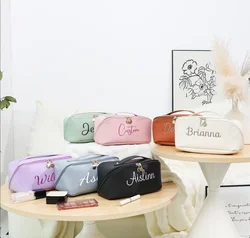Trousse à cosmétiques personnalisée avec petit monogramme, trousse de maquillage personnalisée, cadeau personnalisé pour elle, cadeau personnalisé pour demoiselle d'honneur