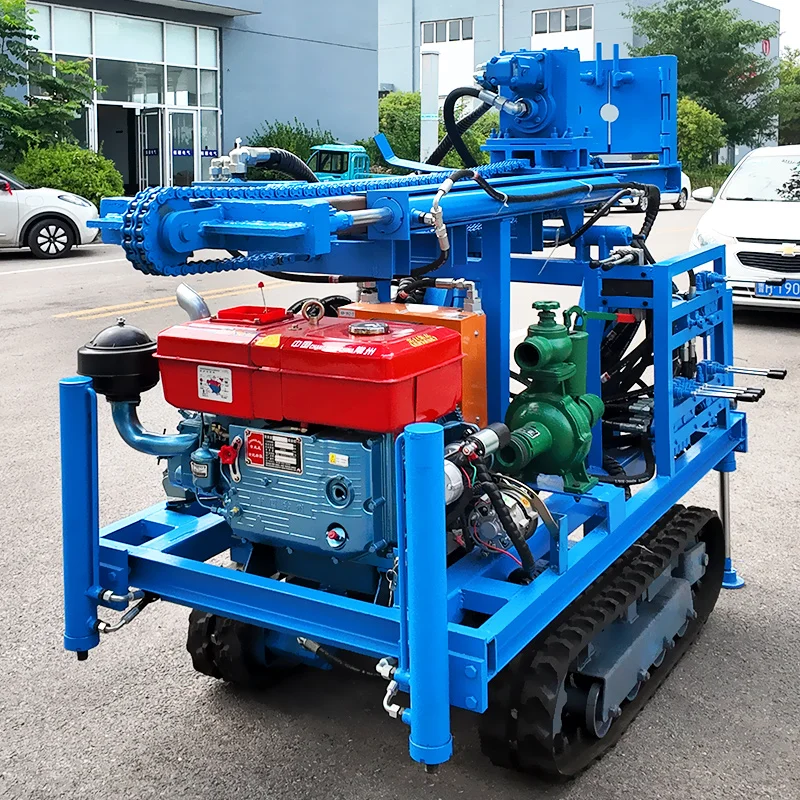 Customized Multifunctional Well Digging Machine 60-76-89-102 Drill Pipe 200m Water Well Drilling Rig Machine