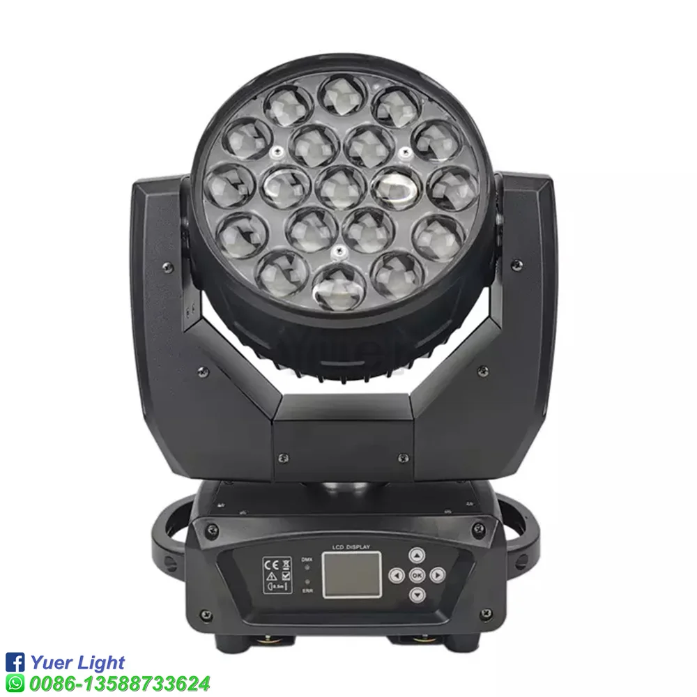 Martin 19x12W RGBW 4IN1 Projector Lighting Zoom Wash Par Light Stage LED Moving Head Light For Wedding Disco DJ Party Stage Ball