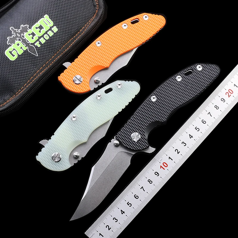 

Green Thorn xm-18, TC4 titanium alloy+G10 handle VG10 blade outdoor camping hunting fishing practical portable folding knife EDC