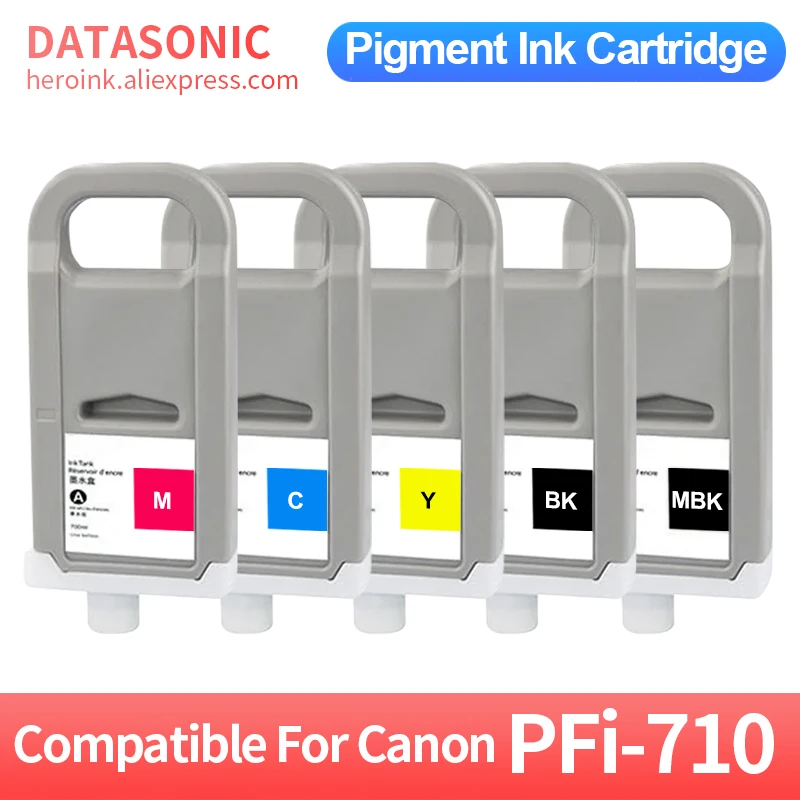 PFI710 PFI-710 Pigment Ink Cartridge Compatible for Canon TX2000 TX3000 TX4000 printer ink cartridge with Pigment ink and chip