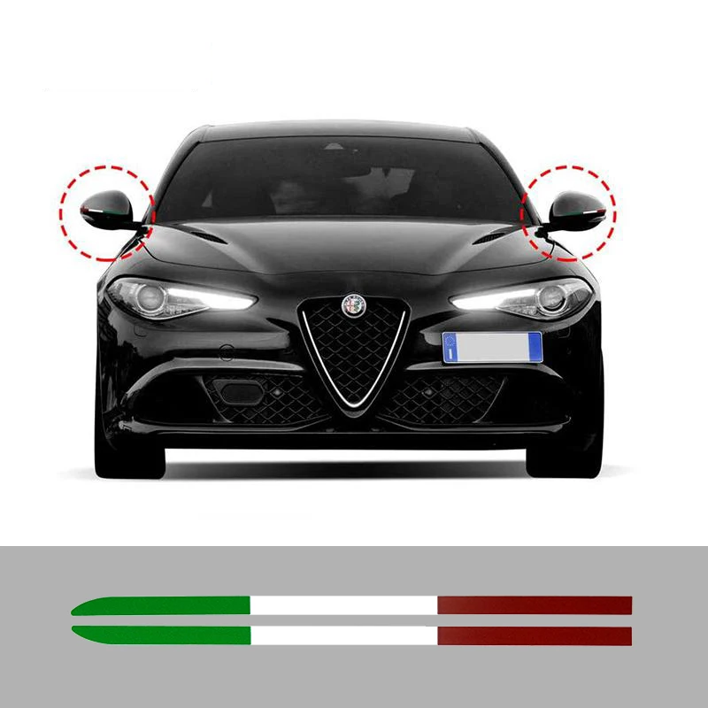 Car Rearview Mirror Decoration Garland Sticker For Alfa Romeo Giulia Stelvio 147 159 Giulietta Modification Accessories