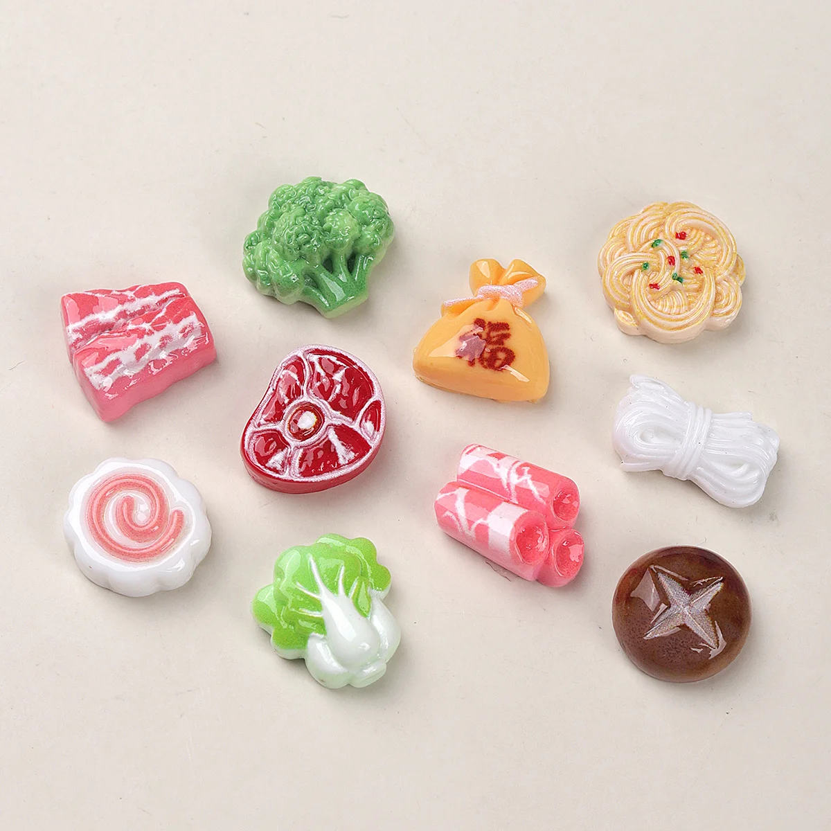 WFFNNKC 20-30Pcs Mini Simulation Food Resin Planar Charms Cabochons DIY Phone Case Hairpin Jewelry Making Decoration Accessories