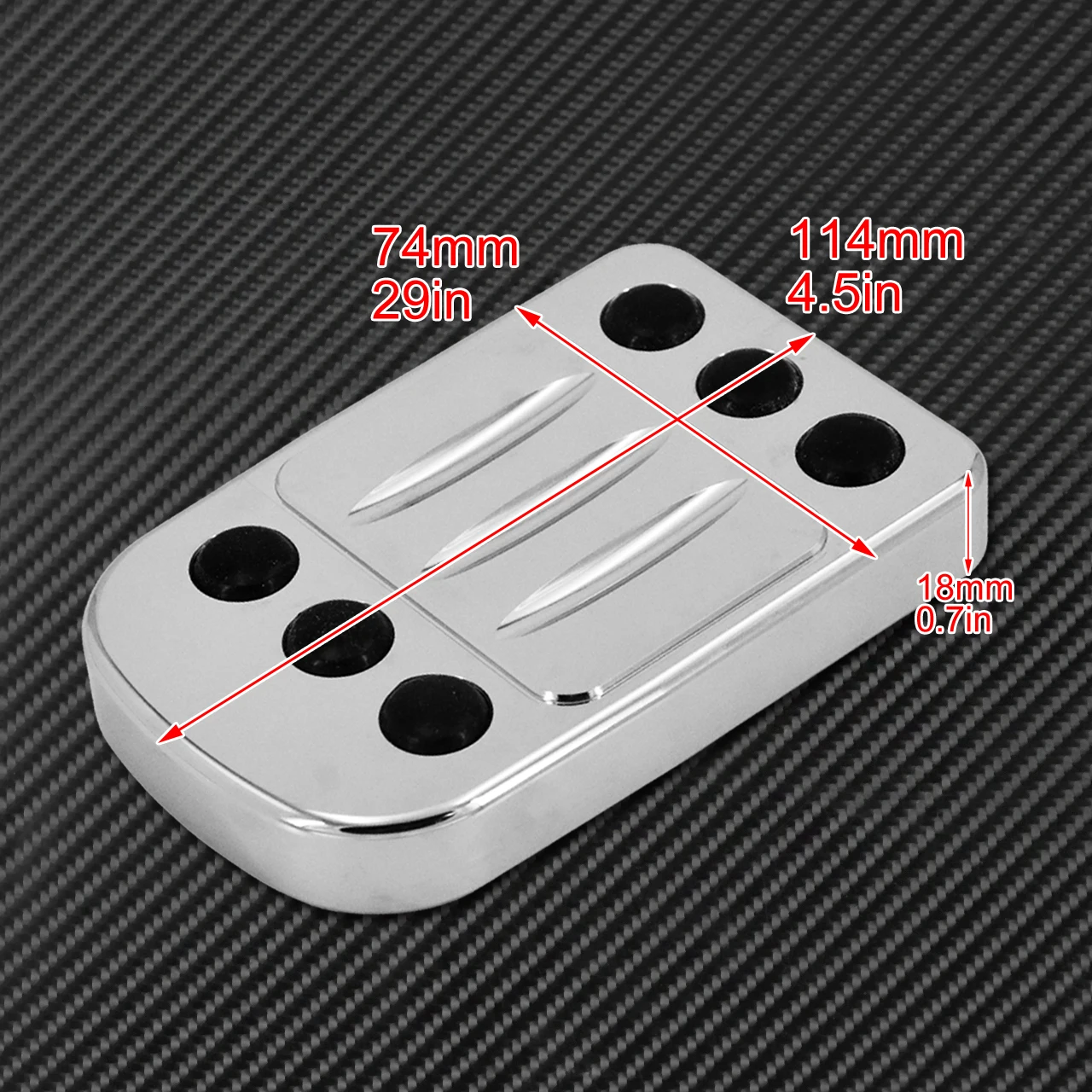 Motorcycle Foot Pegs Brake Cover Large Footrest Pedal Pad For Harley Touring Road King FLHR FLHT Dyna Fat Bob Softail FLSTF CNC