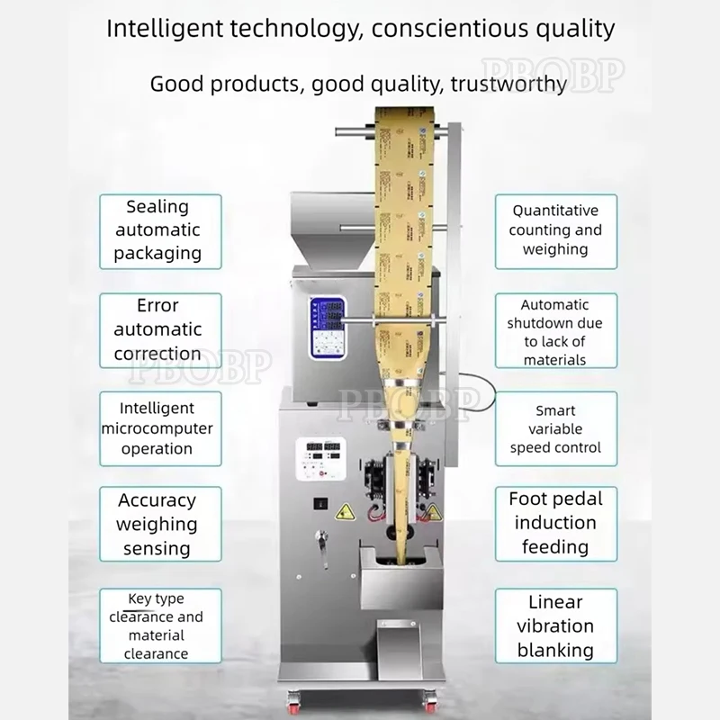 PBOBP Automatic Weighing Granule Powder Filling Tea Pellet Quantitative Seed Salt Rice Hardware Packaging Machine