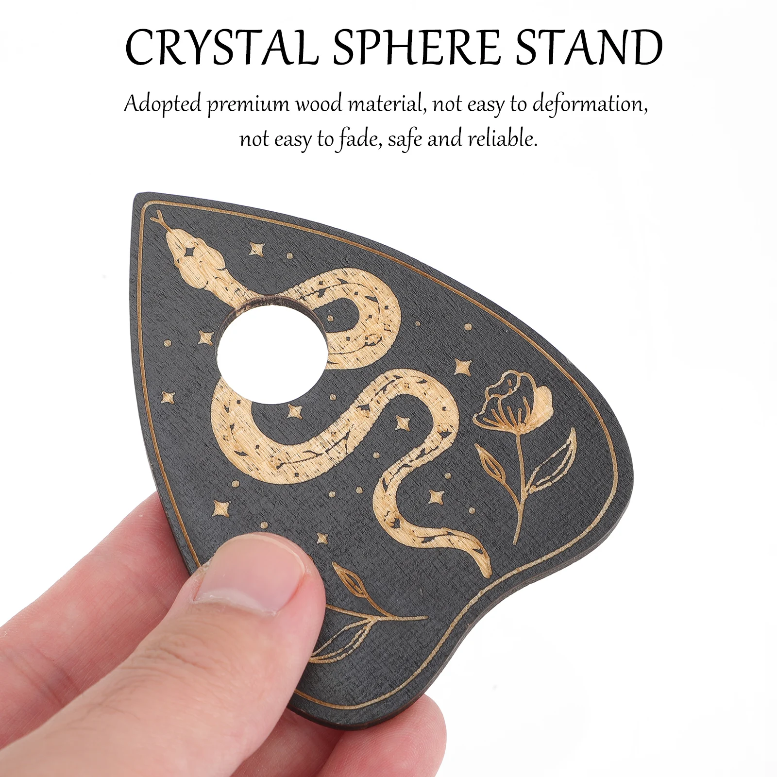 

4pcs Display Wooden Sphere Holder for Crystal Ball Stand Rotating Base Household Decor Holder Crystal Sphere Display for Home