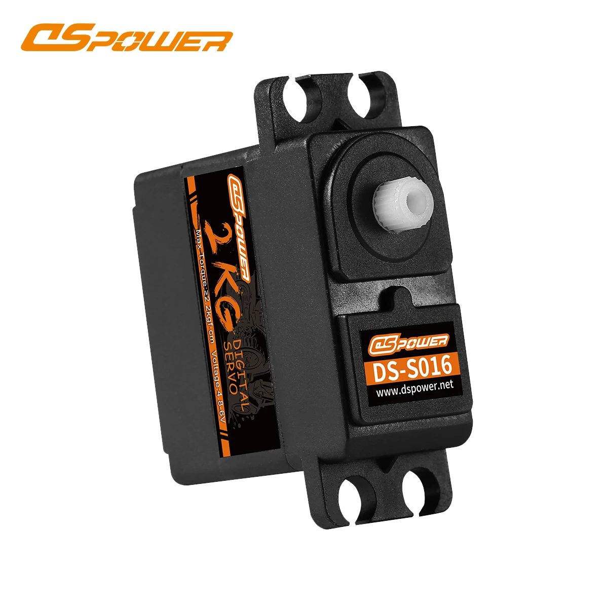 DSpower-Servo Motor Digital resistente al agua, 2KG, para coche teledirigido 1/16, 1/14, modelo de camión, helicóptero, barco, avión, Robot, accesorios para vehículos