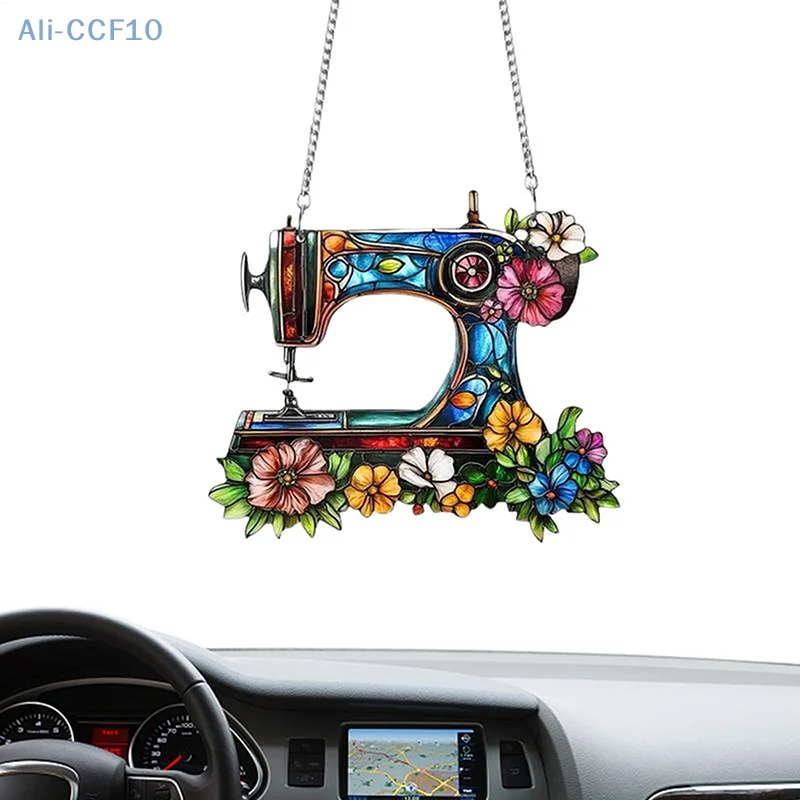 Sewing Ornament Small 2D Sewing Machine Ornaments Car Ornaments Wall Pendant Multi-Purpose Home Decor For Christmas Tree Home