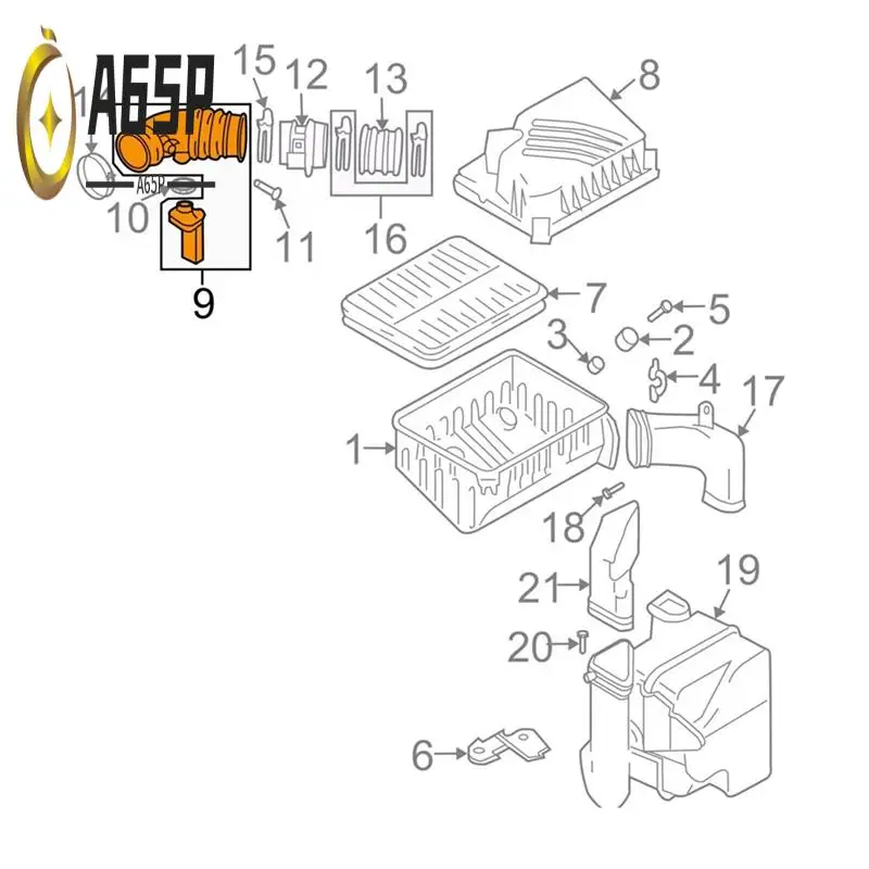 

A65P-New High Quality Car Intake Hose Bellows 281392C100 28139-2C100 For Hyundai Tiburon Coupe 2001-2008 Auto Parts