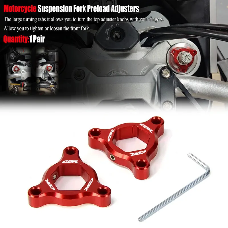 Ajustador de pré-carga de garfo de suspensão CNC para motocicleta Concours de 19MM para HONDA CBR600RR 2007-2010 1000RR 2008-2011