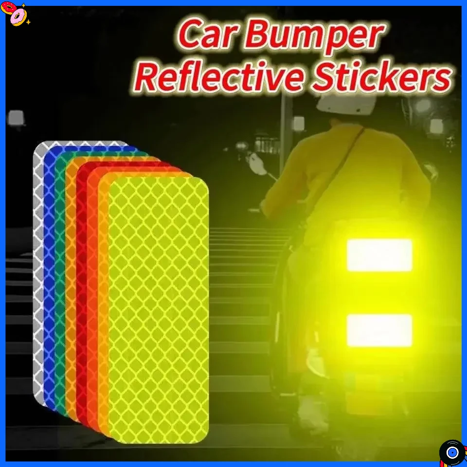 

new 10pcs motorcycle Car Bumper Reflective Safety Strip Stickers motorcycle Reflective Sticker Reflective Safety Tape Warning