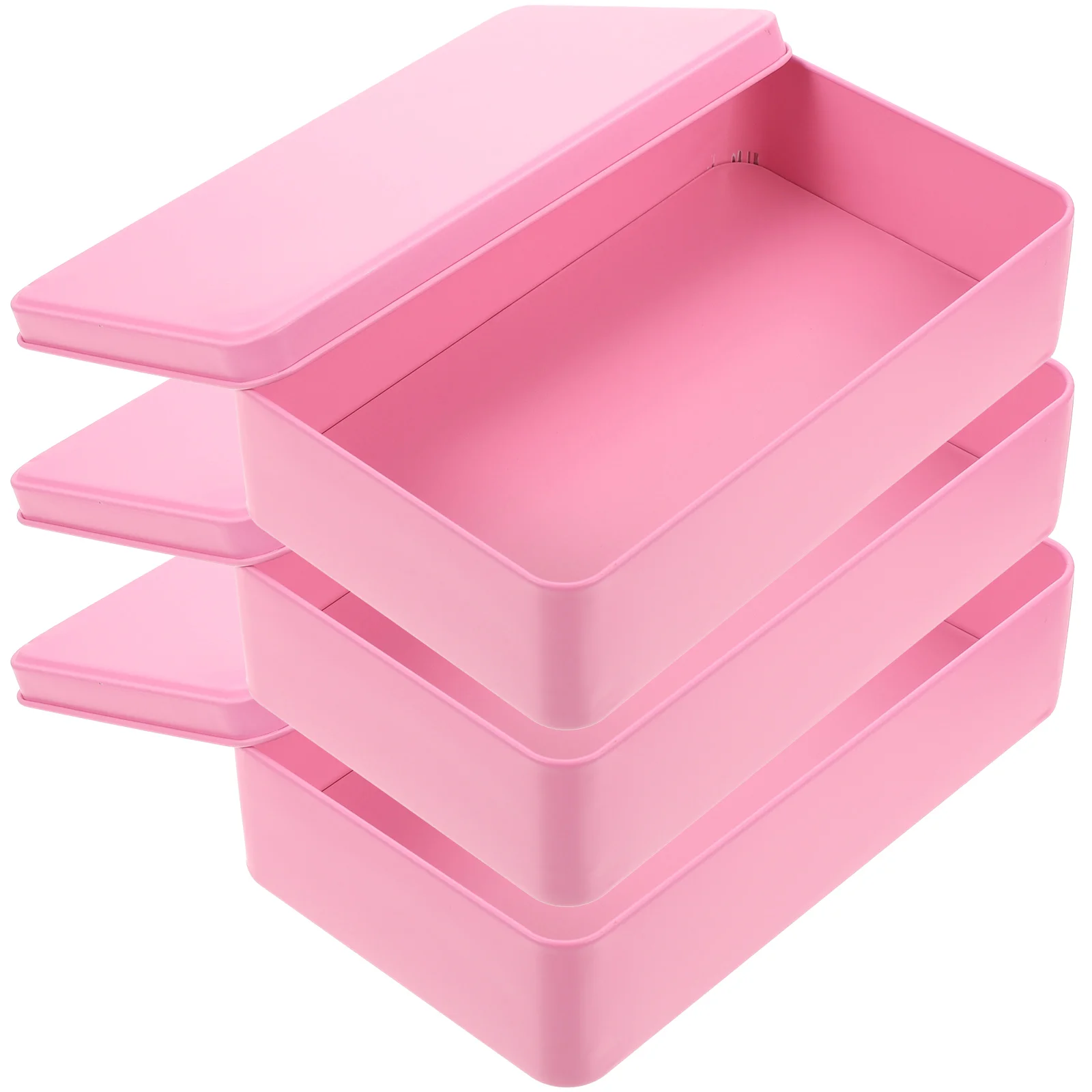 

3 Pcs Storage Box Gift Tin Containers with Lids Tins Small Metal Candy Tinplate Empty