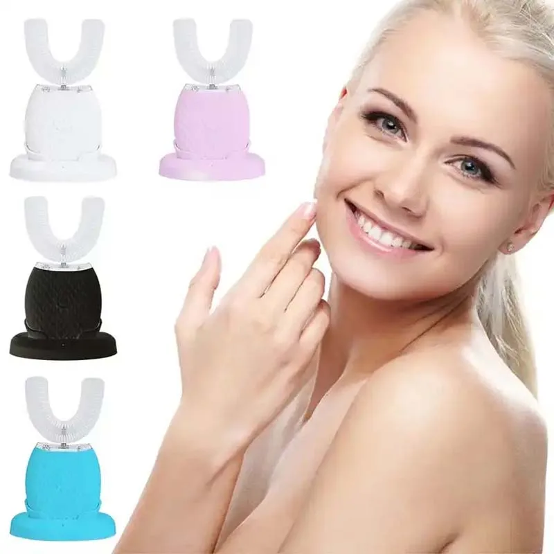 

Intelligent U-Type Toothbrush 360 Degrees Sonic Electric Automatic with USB Charge Waterproof Silicon Head for Oral Care