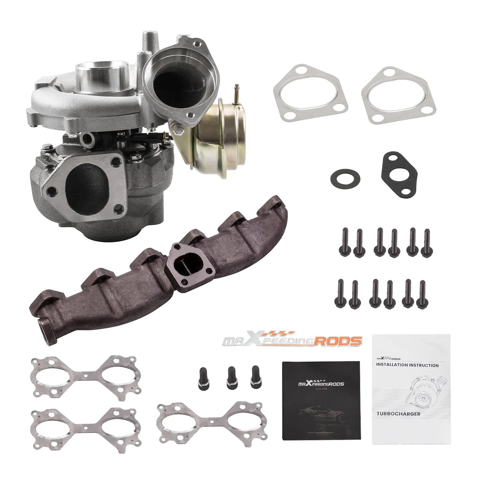 GT2260V VGT Turbo Exhaust Manifold Kit for BMW X5 E53 3.0L 218HP 160kw 2004-2006  753392-0017 753392-0009