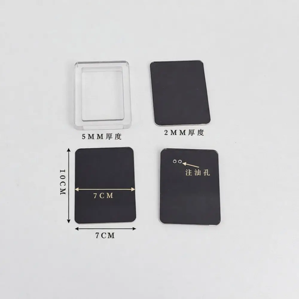 Transparent Acrylic Mahjong Case Kit Quicksand Filler Supplies DIY Crafting Material Set Custom Jewelry Pendant Project