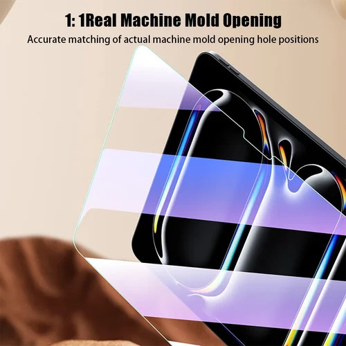 Imagen 2 del producto Vidrio templado para Ipad Pro 13 11 M4 12,9 A16 Air 11 M3 3 4 5 10ta generación Protector de pantalla Mini 6 7 9th 10,2 película de luz azul