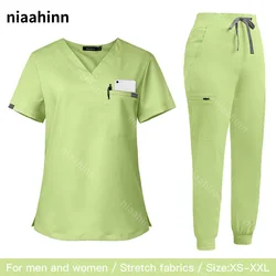 Scrubs Medical Uniform Women and Men Scrubs Suit Medical Surgical Tops and Pants Nurse Accessories Hospital Doctor Costume Women