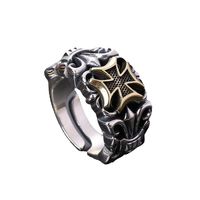New cross-loop adjustable size fashion men's personalized design Jewelry street retro gothic trend