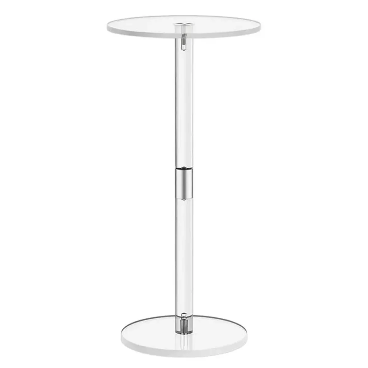 

HHTL Acrylic Transparent Coffee Table Clear Drink Table Small Round End Room Side Table Acrylic Desk Home Decorations