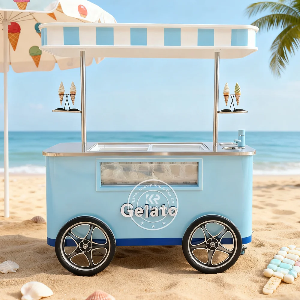 

Street Food Cart Ice Cream Cart Ice Cream Push Cart Food Vending Carts Outdoor Food Cart Street Vending Carts for Sale
