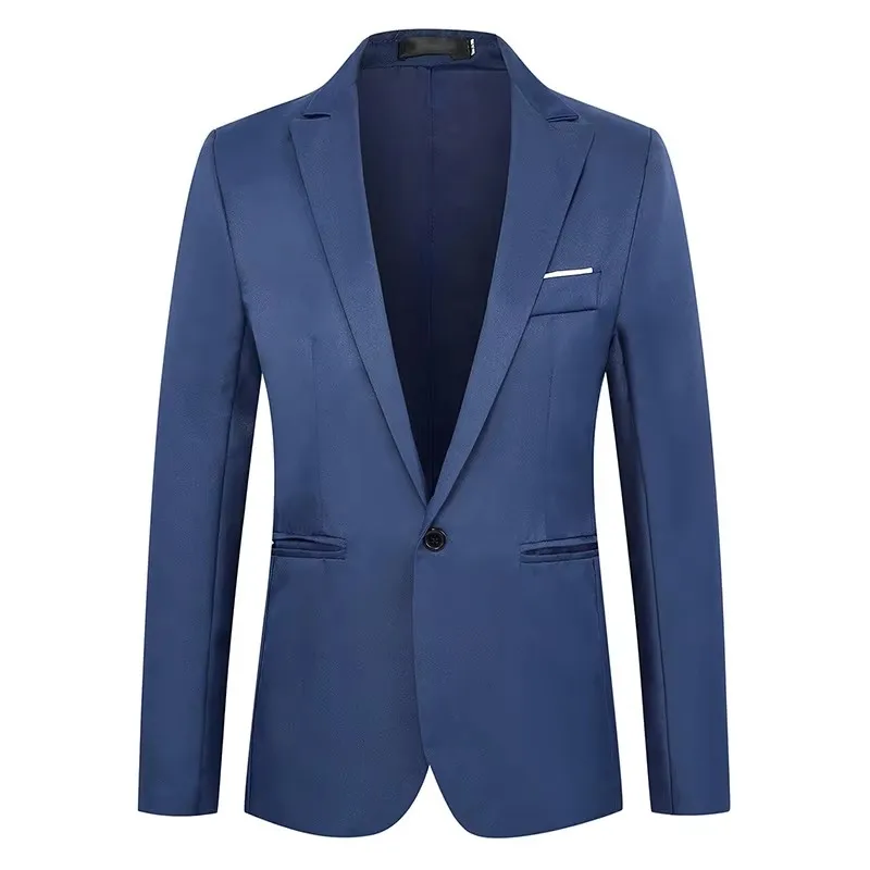 New Arrival Luxury Men Blazer Fashion Brand Suit Slim Fit Suit Blazers Male Jacket Business Casual Solid Color Long Sleeve