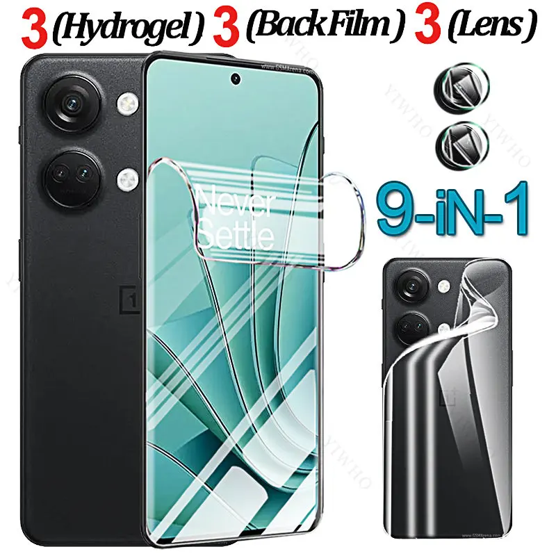 For OnePlus Ace 2V Clear Hydrogel Film Full Cover Soft Back Screen Protectors for Ace2v 6.74