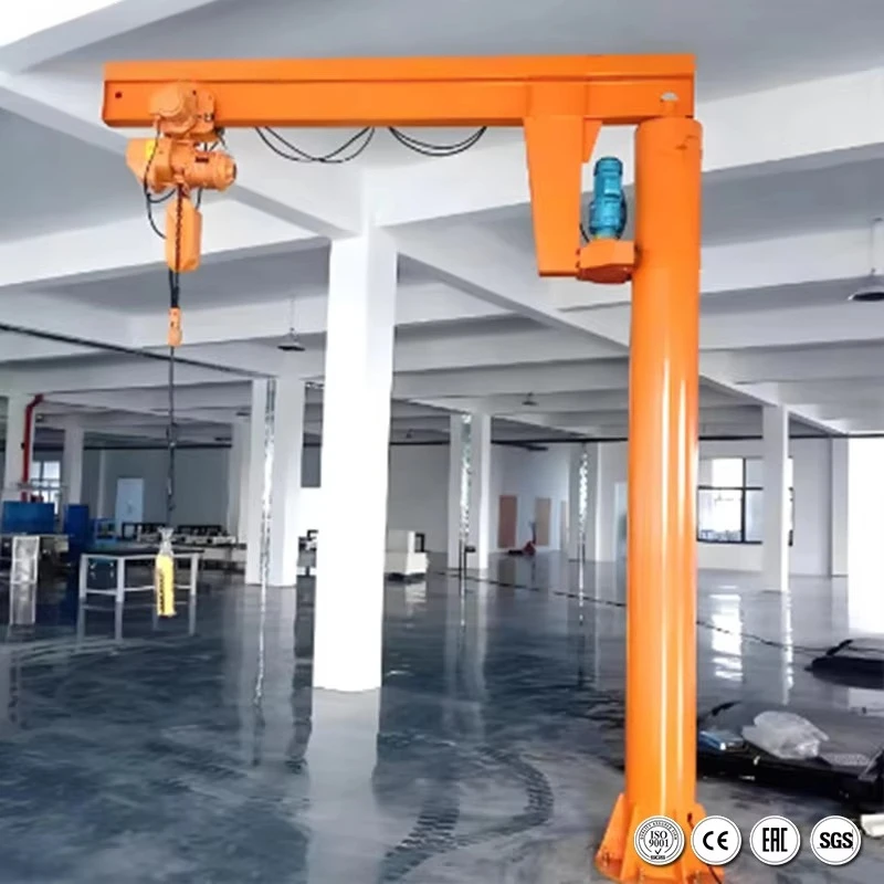 

360 Degree Swivel Portable Mobile Mini Jib Crane 500 Kg Capacity Load Capacity