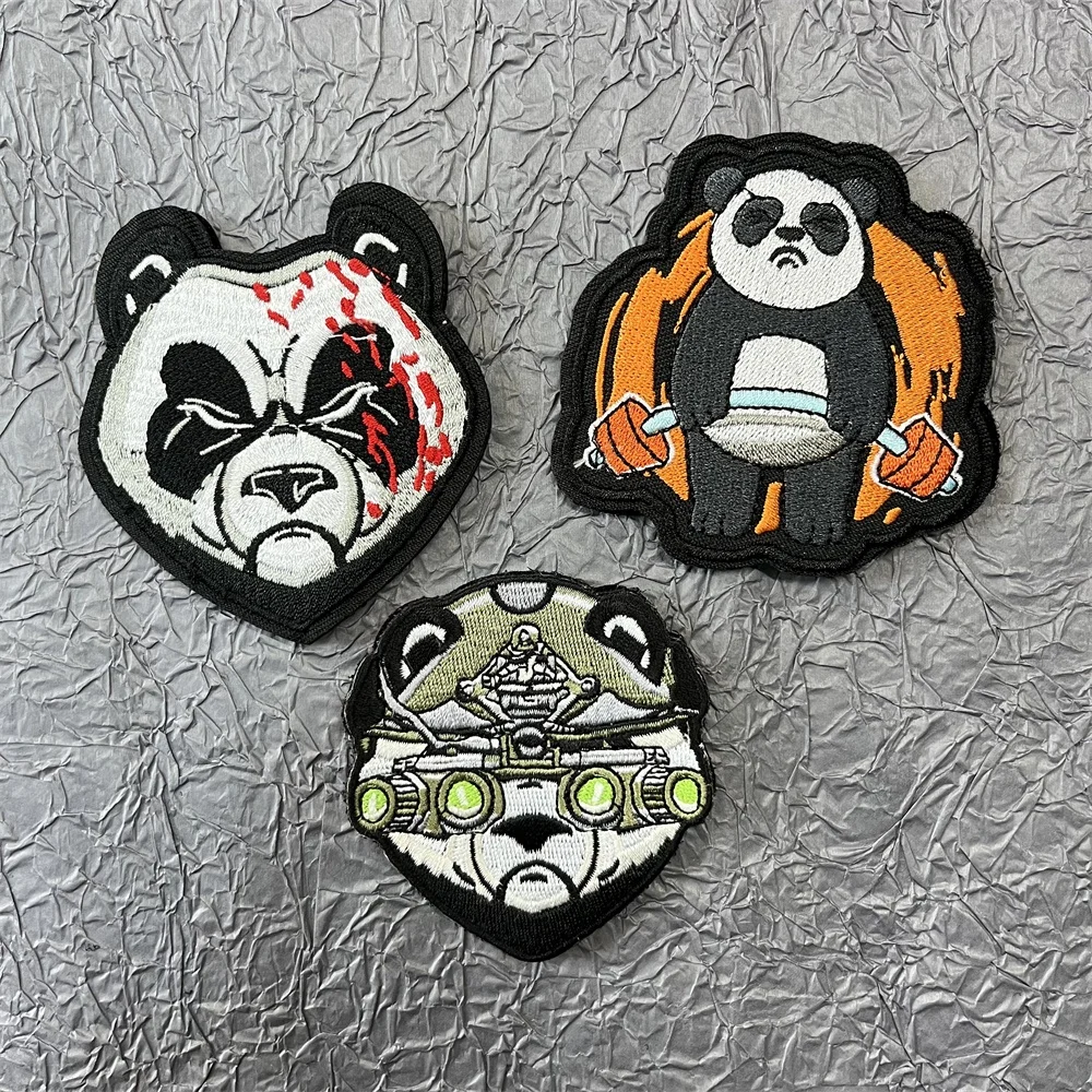 

Panda Tactical and Military Accessories Patch for Clothes Hook and Loop Patches Backpack Night Vision Badge Stickers