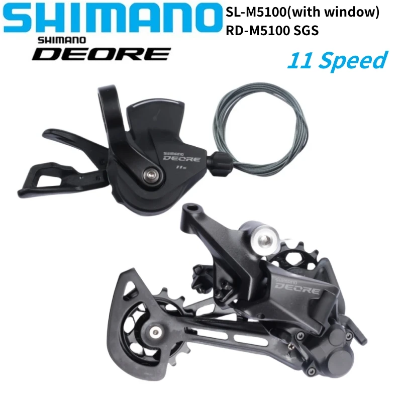 Shimano Deore M5100 Rear Derailleur 11s Right Shifter With/NO Window RD-M5100 SGS 11 Speed For Mountain Bike MTB Bicycle Parts