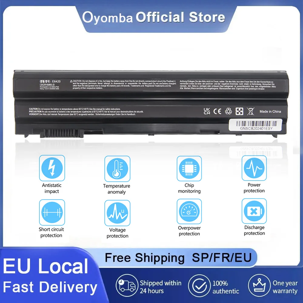 Oyomba T54FJ Ultra Series 8858X Laptop Battery for Dell Latitude E5420 E5430 E5520 E5530 E6420 E6430 E6440 E6520 E6530 E6540