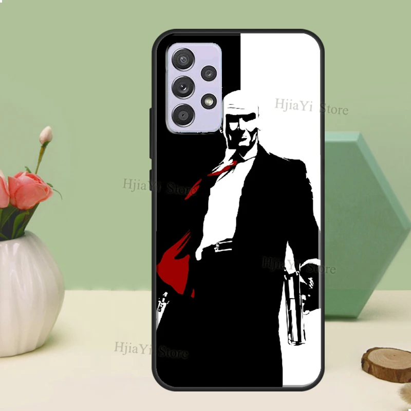 Man Hitman Agent Case For Samsung A54 A34 A24 A14 A51 A71 A12 A22 A32 A52 A72 A73 A33 A53 A13 Back Cover