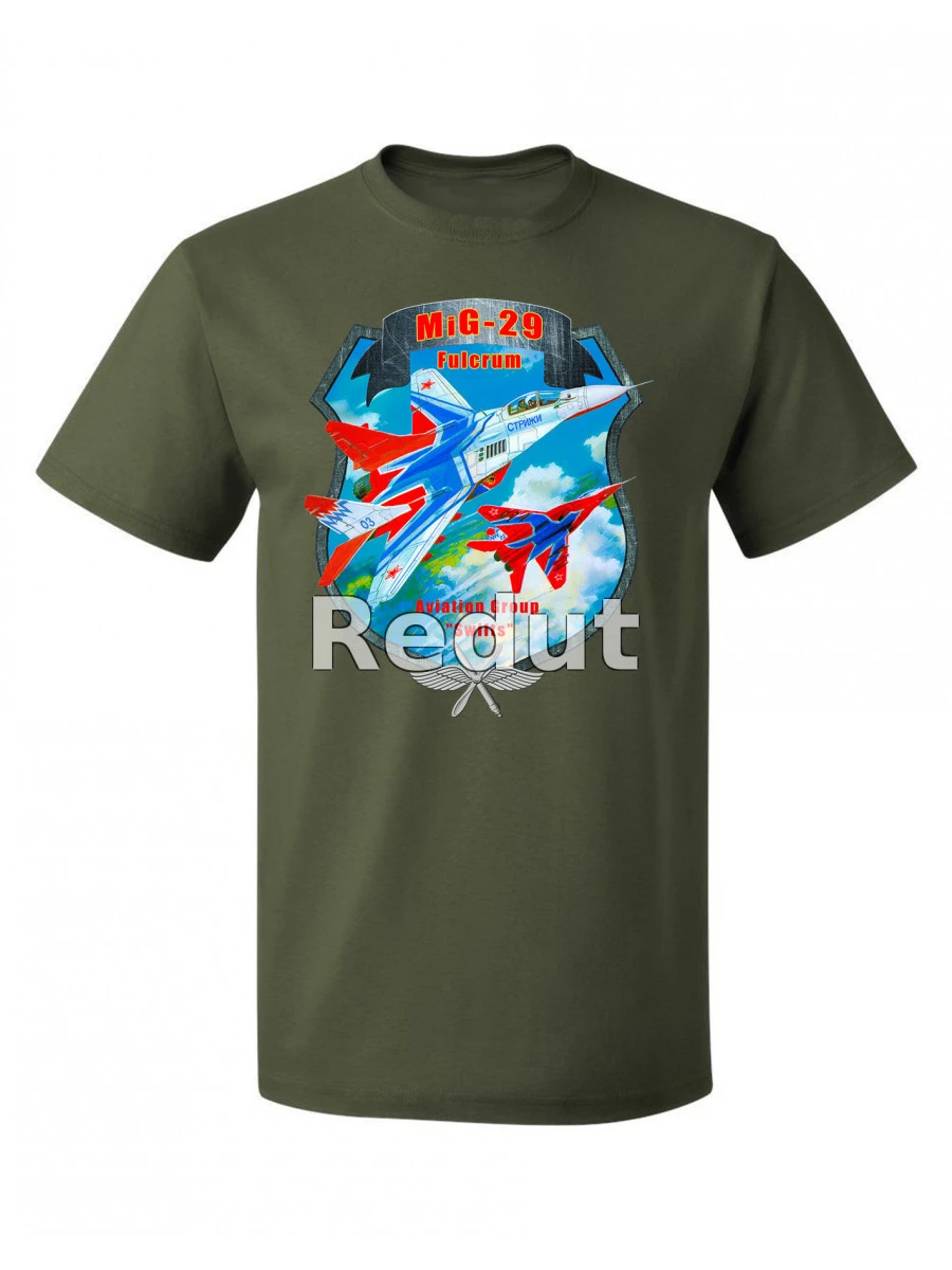 Russian Air Force MiG-29 Fulcrum Fighter Bomber T-Shirt 100% Cotton O-Neck Summer Short Sleeve Casual Mens T-shirt Size S-3XL