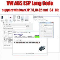 Newest for VW ABS ESP Long Encoding Calculator ESP PUMP  MK60EC1 Long code calculator