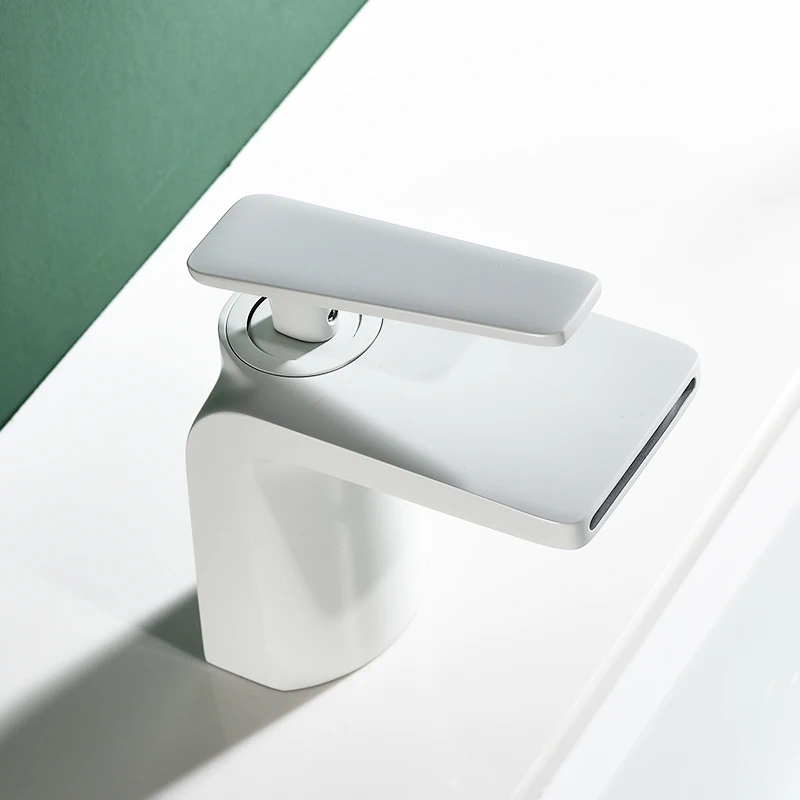 Imagem -04 - Torneira tipo Cascata para Pia Torneira de Pia com Misturador Quente e Frio Preta com Único Furo