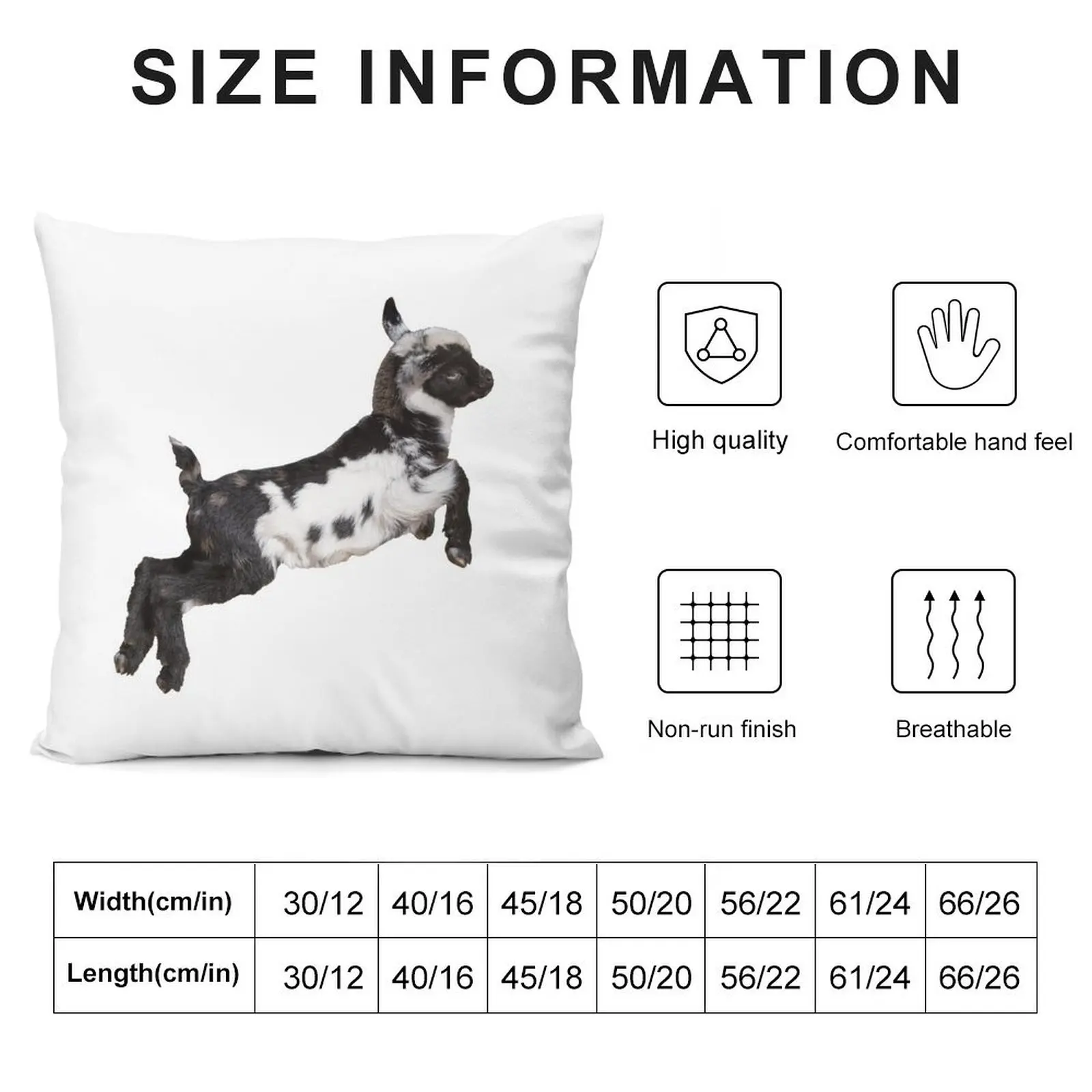 Bouncing Baby Goat III Throw Pillow Pillowcases Bed Cushions luxury home accessories Decorative Cushions For Living Room pillow