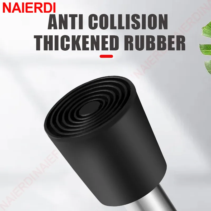 NAIERDI Adjustable Door Stopper,Stainless Steel Door Stop with Rubber Bufferr,Hydraulic Heavy Duty Door Holder Doorstops