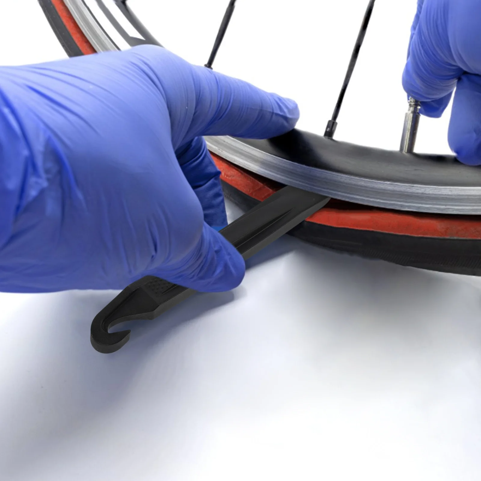 مجموعة واحدة من أدوات إصلاح إطارات الدراجة، عتلات متعددة الاستخدامات ومتينة ومدمجة ومحمولة لإصلاح إطارات الدراجات النارية