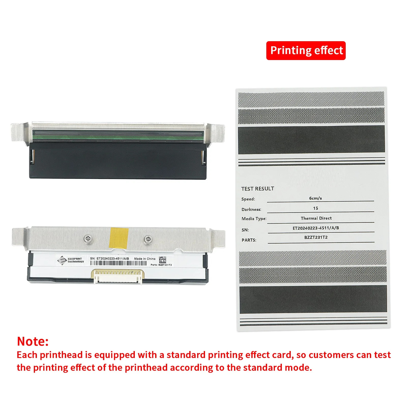 Brand New 203dpi Print Head for Zebra ZT231 ZT211 ZT111 Thermal Barcode Label Printer,P/N:P1123335-012