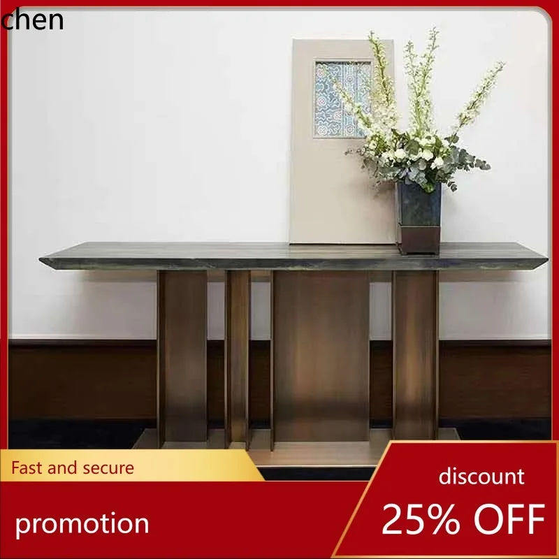 

CZ Entryway Table Against the Wall, Living Room Decorative Counter, Hotel Hallway Long Console Table, Simple Entryway Table